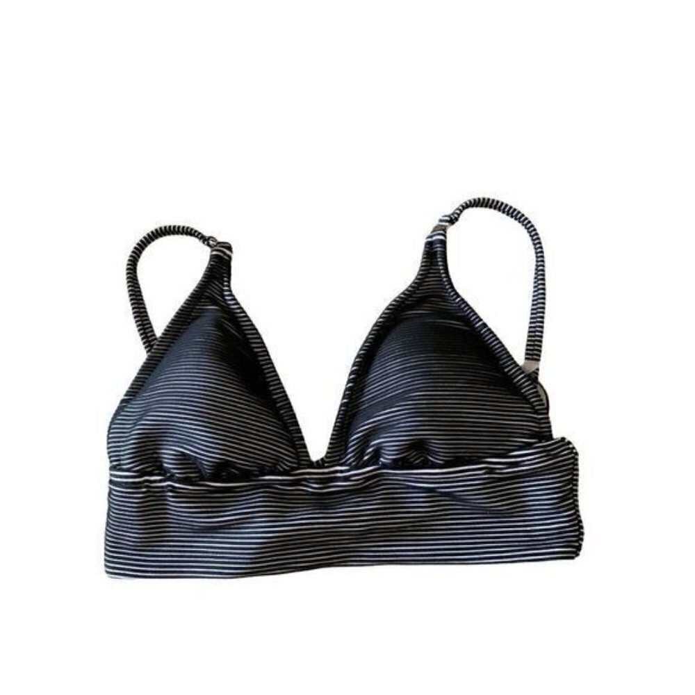 SHADE & Shore Swimsuit Bathing Suit Top Black & White Size S 4-6 NWT $23
